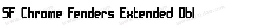 SF Chrome Fenders Extended Oblique字体转换